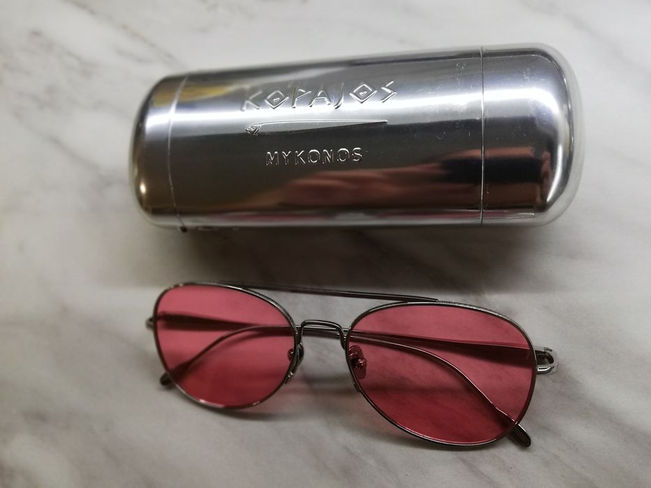 Унисекс слънчеви очила Kopajos Mykonos Solitare Silver Gun / Pink Lens