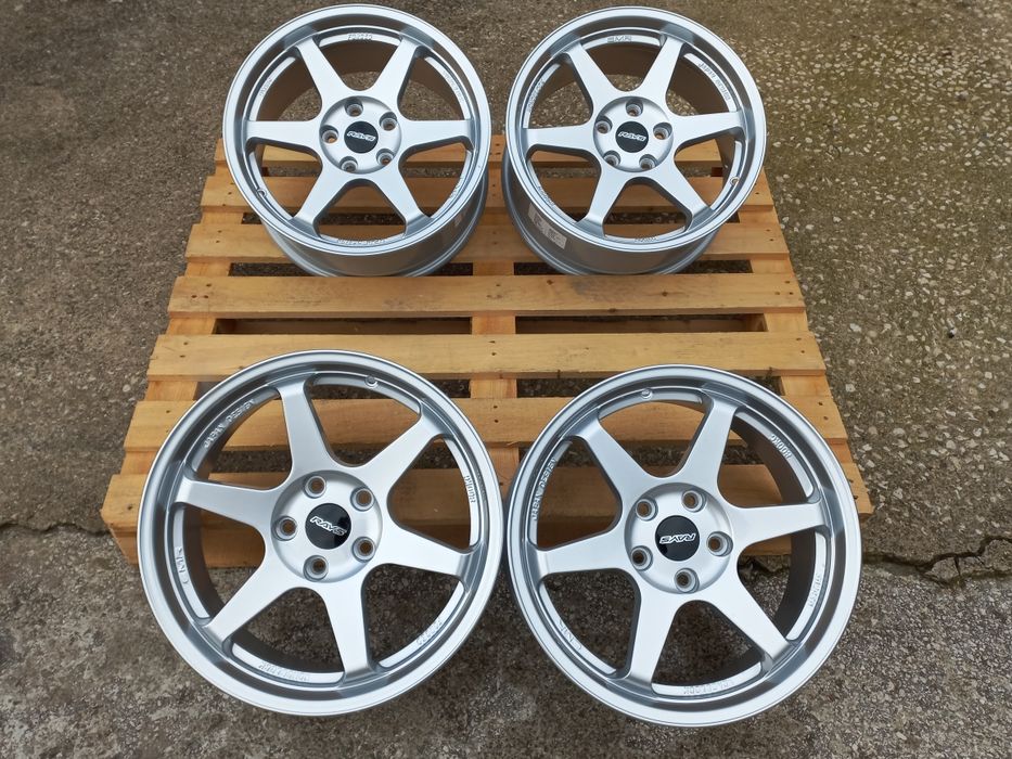 16"Rays T37 Volk Racing Silver 5х114.3 Чисто Нови 7.0ж ет35 Honda Mitsubushi Toyota Nissan Renault Subaru
