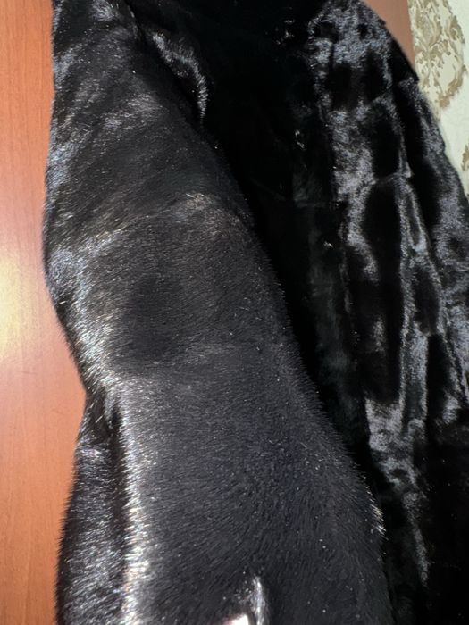 Норковая шуба чёрная