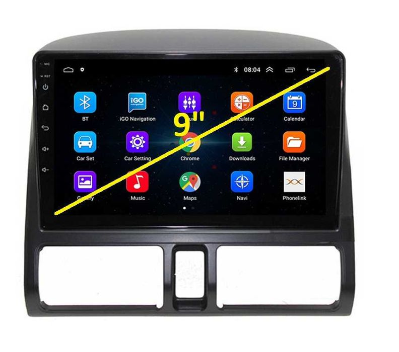 Мултимедия 9" ANDROID 14 за HONDA CR-V CRV II GPS CARPLAY навигация