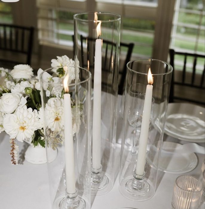 Свещници „Цилиндър“ под наем – Елегантна декорация за сватби и събития