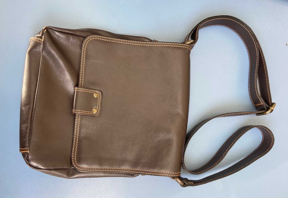 Мъжка италианска чанта от естествена кожа