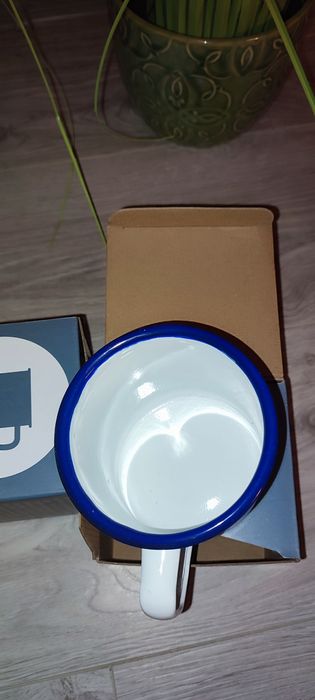 Set cani de colecție din email cu model cu inimi albastre, "St. Pauls