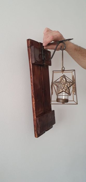 Suport perete lumânări handmade