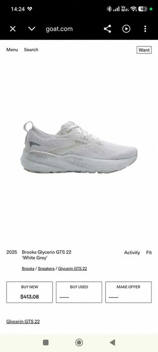 Vând adidași Brooks Glycerin GTS 22 White