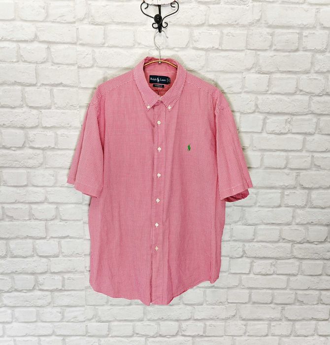 SALE % Ralph Lauren оригинална Мъжка Карирана риза с къс ръкав размер XL