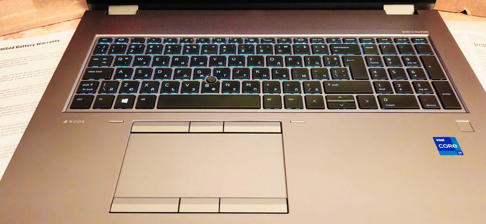 HP ZBook Fury 17 Gen 8/4K Ultra HD IPS 100% DCI-P3 500 nits./Intel Core i7/NVidia RTX A2000 4GB/16GB RAM/256GB SSD NVMe worstation работна станция