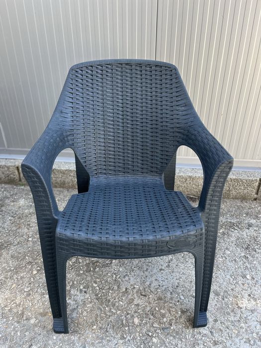 Столове градински, пластмасови ратан, без подлакътник, маси, стол