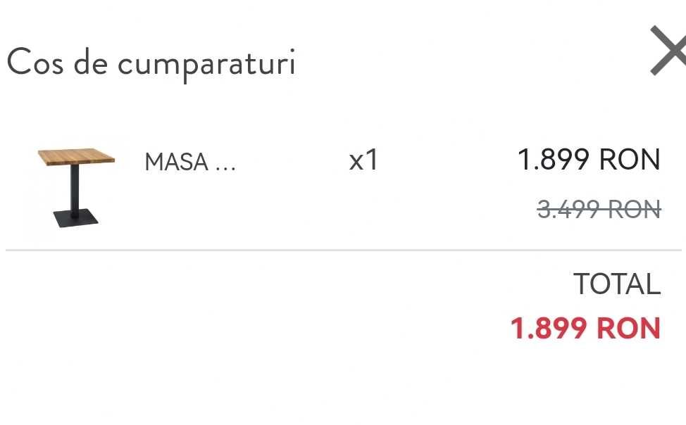 Masa HORECA STEJAR SI METAL MASIV exterior/interior terasa, evenimente