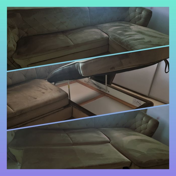 Coltar Cotta extensibil RETRO , dreapta, stofa velvet oliv