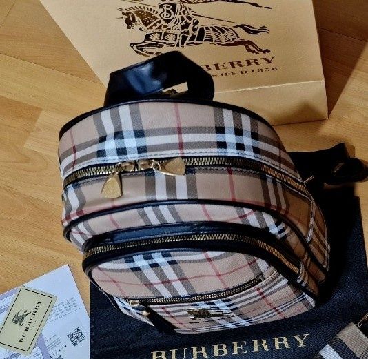 Rucsac Burbbery super model, l9go metalic, saculet inclus