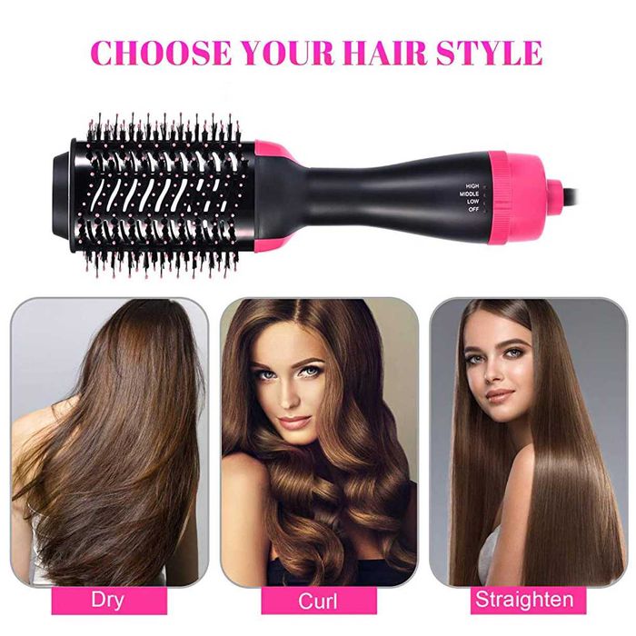 3 в 1 Електрическа четка,сешоар,преса за коса,сушене,изправяне,къдрене