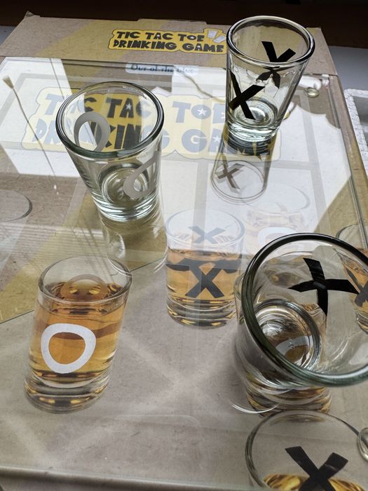 Drinking game tic tac toe