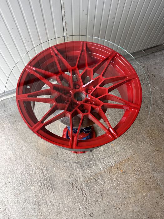 Masa Masuta cafea ROTATIVA din janta auto , reclama pentru afacerea ta / Service Showroom Birou Home