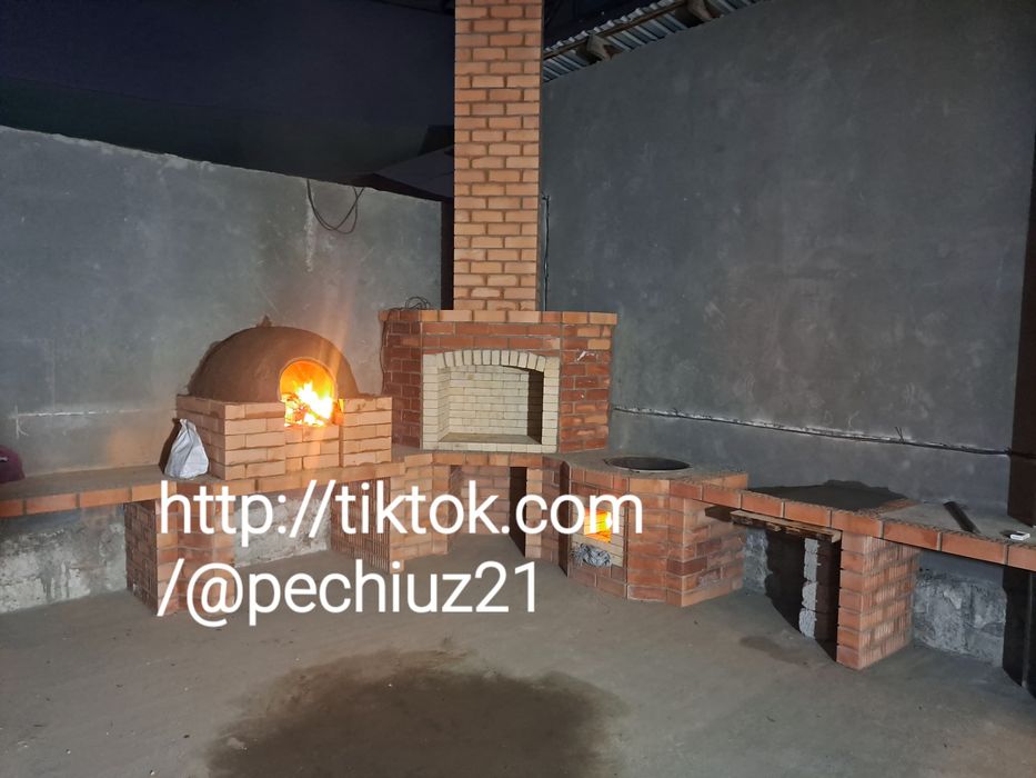 Строительство летних кухонь, Барбекю, Каминов