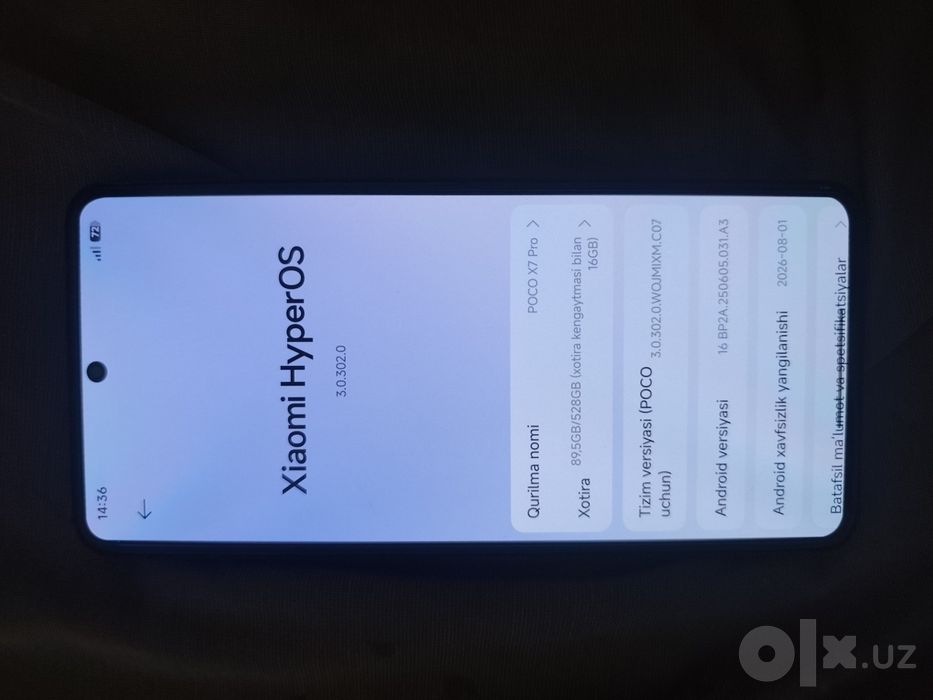 Poco x7 pro sotiladi xolati yaxshi
