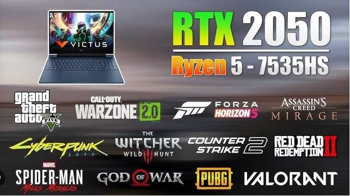 HP VICTUS 15 FHD IPS 144Hz, R5-7535HS, 8GB, 512GB SSD NVMe, RTX2050
