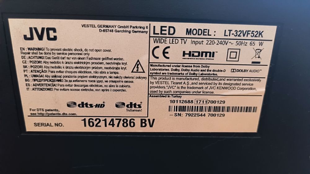 JVC LT-32VF52K телевизор