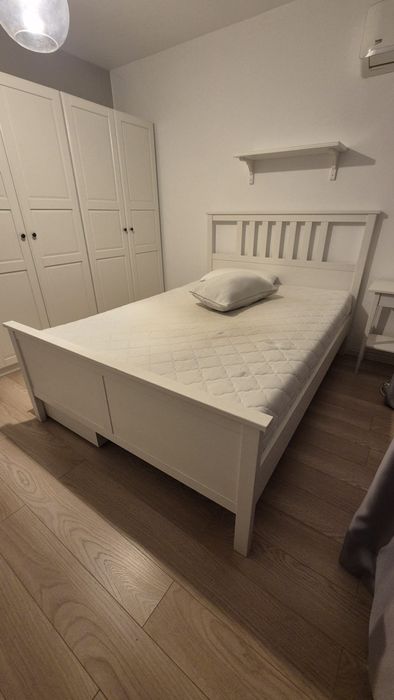 Pat Hemnes Ikea + 2 cutii depozitare + saltea Jysk