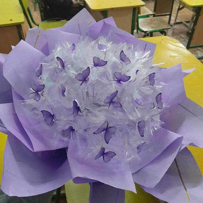 Mandarin buket Букет из бабочек и шарики игрушки вариант ест Buket Kap