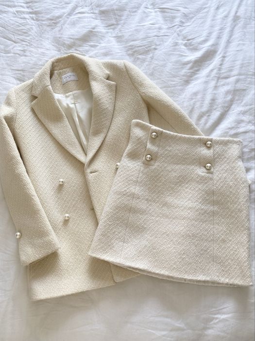 Страхотни комплекти Maje и Sandro - сако и пола букле