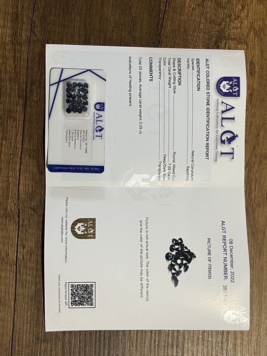 Сапфир 25 бр 7.29 карата