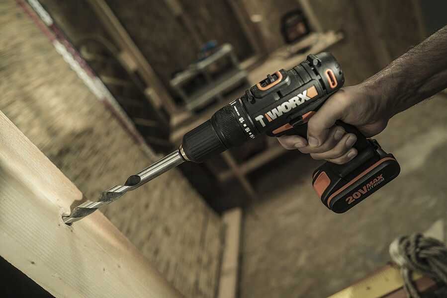 WORX Акумулаторен Винтоверт и Импакт 20V 2 Батерии Зарядно Чанта