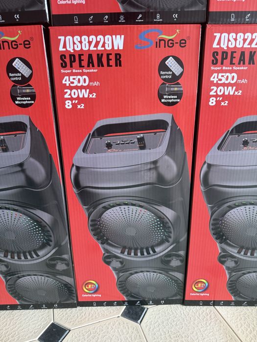 БЕПУЛ Доставка, АКЦИЯ Караоке Колонка ZQS8229W (65См)+симСИЗ Микрофон