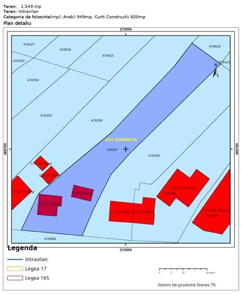 De vânzare casă în centru, cu teren 1.549mp. str. Morii nr. 53, Giarma