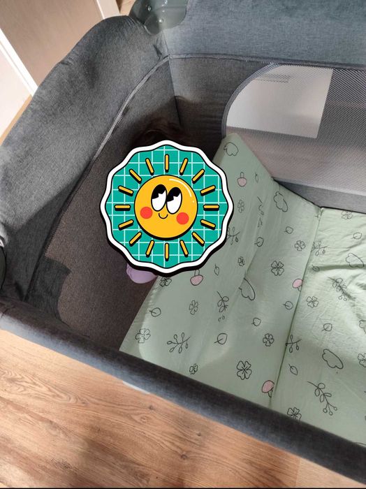 Сгъваема кошара за бебе (за сън и за игра) Cangaroo, сива + Матрак