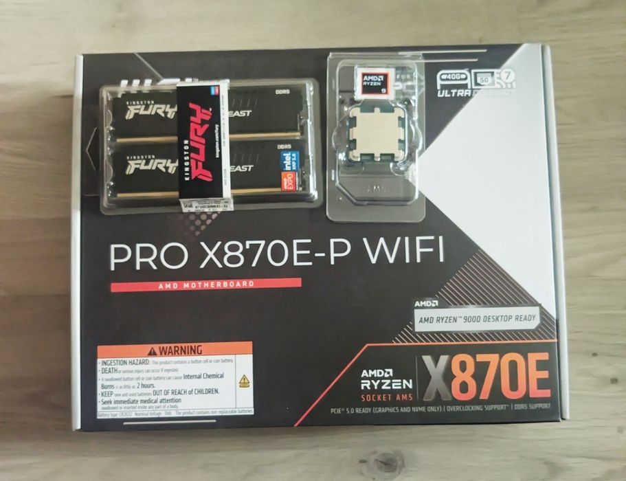kit Ryzen 9 9950X3D + X870E + 64GB DDR5 6000 CL30
