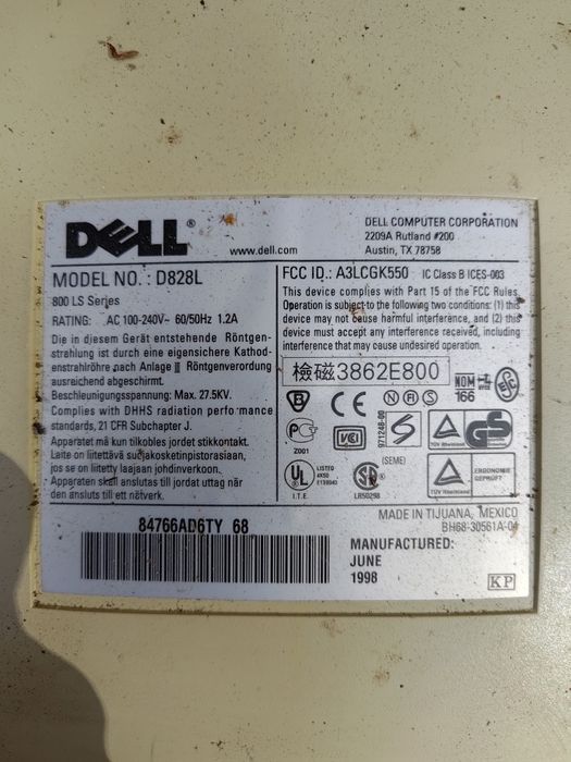 4 monitoare CRT vintage – Belinea, Dell, Prodisma, 1451CLR – lot