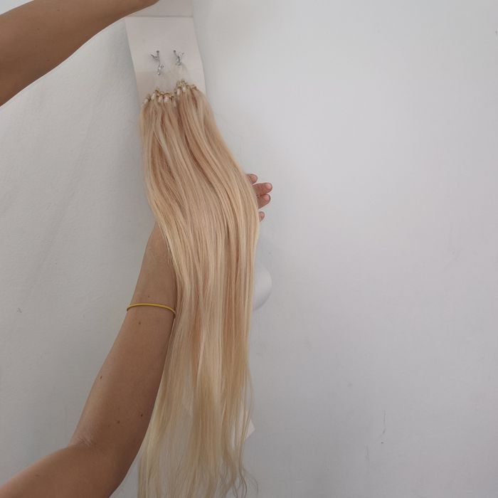 Vand extensii de culoare blond, 100 g 60 lungime