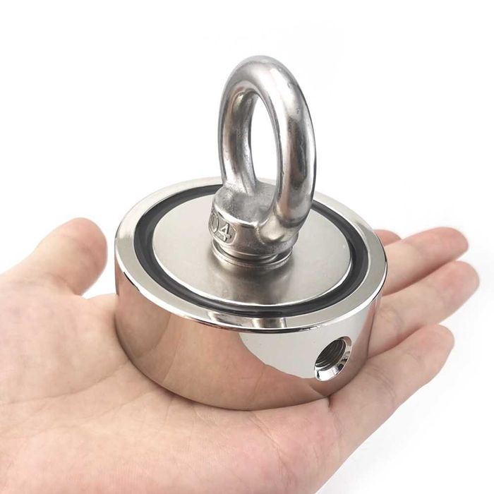 Магнит за магнитен риболов 48мм ДВУСТРАНЕН сила 2x80kg. Индустриален.