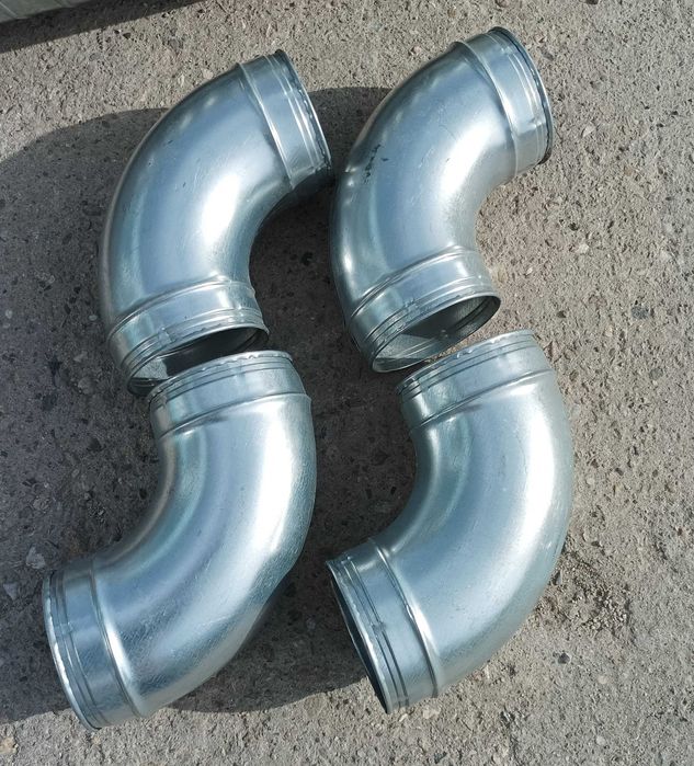 Коляно за аспирация ф125 поцинкована ламарина