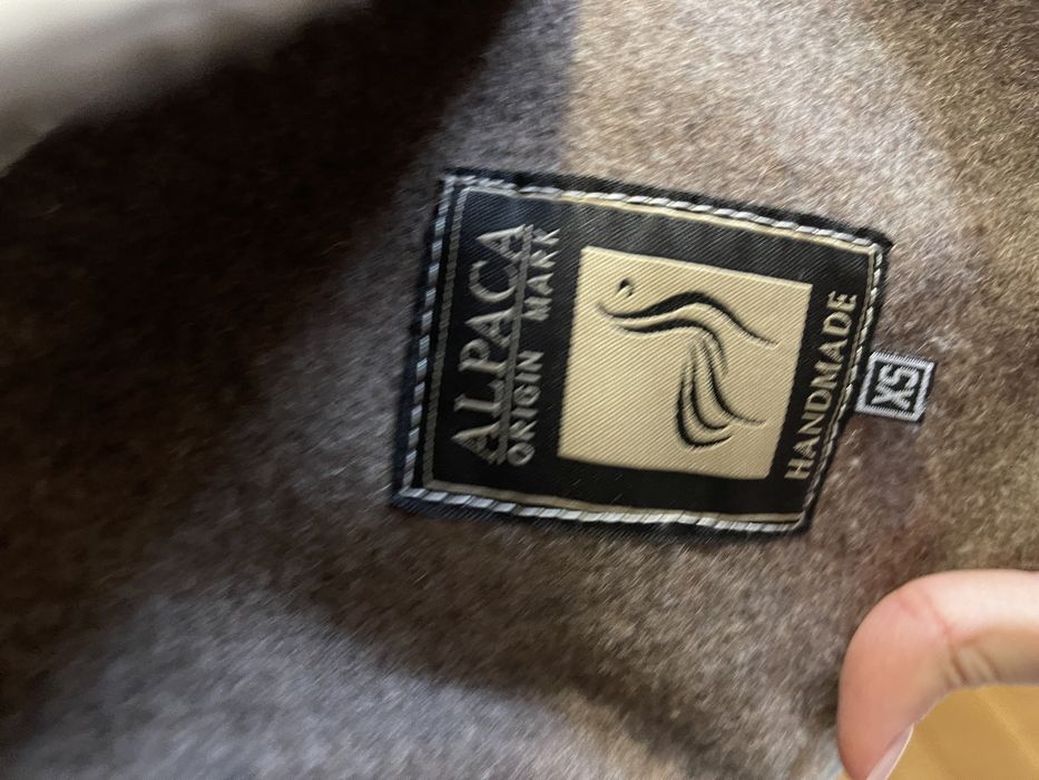 Palton Alpaca blana naturală