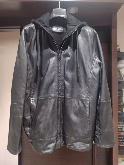 Мъжко яке от естествена кожа Crazy Nation, М размер, обличано 2 пъти