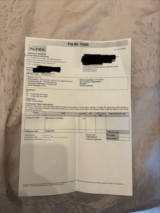 Statie de calcat Philips seria 6000 ca nou