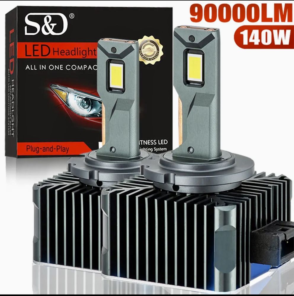 Kit becuri led COB D9 HB3 (9005) 6000k 2 buc / set 