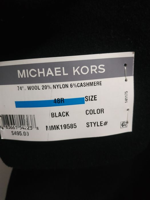 Palton clasic bărbătesc negru lână Michael Kors, măsură mare-XXL-48R