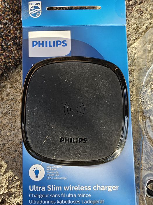 Încărcător wireless Philips Qi 10w cu cablu USB