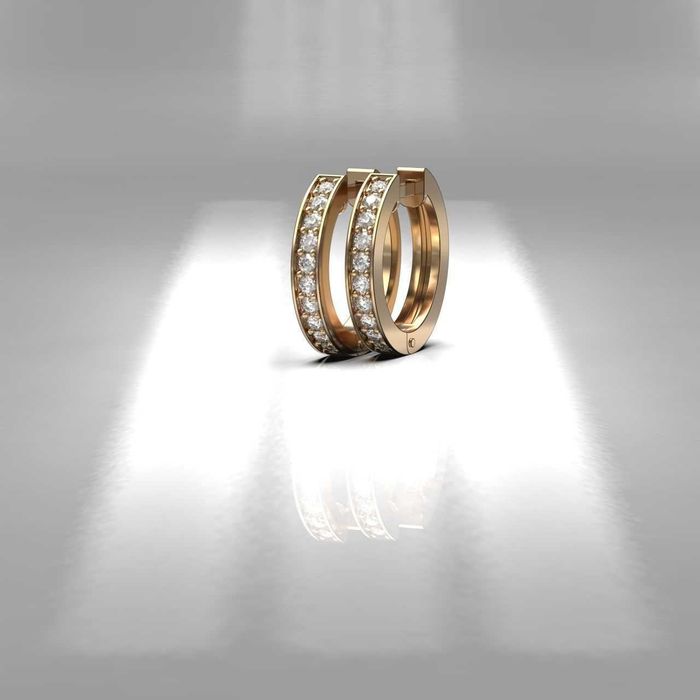 обеци халки от 14К злато с Диаманти