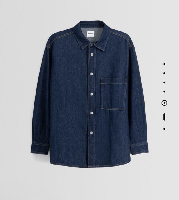 Джинсовая рубашка Bershka, размер L