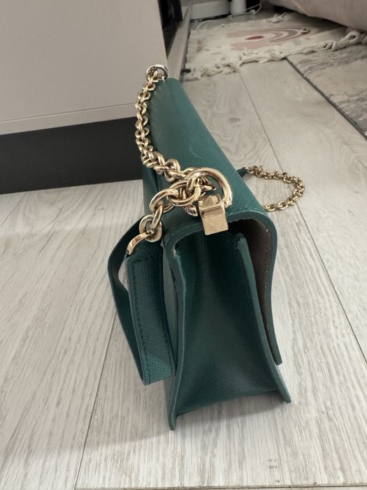 Geanta Furla verde cu auriu