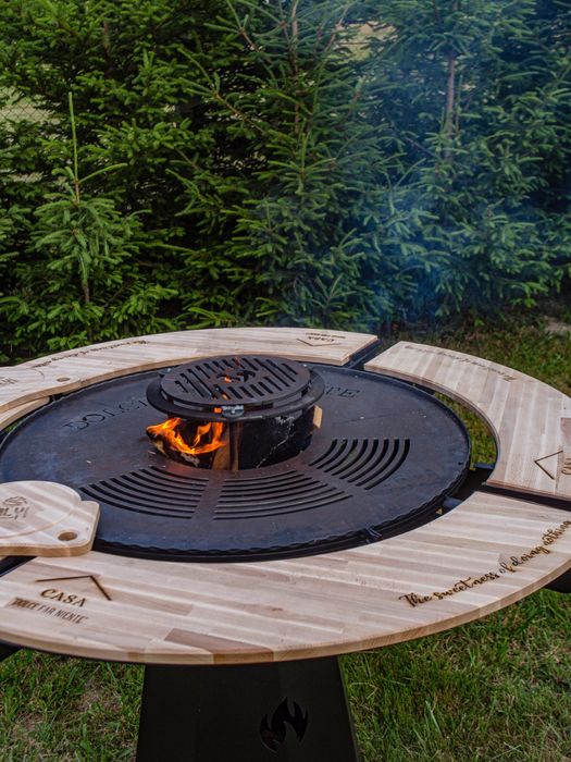 Gratar rotund cu plita detasabila