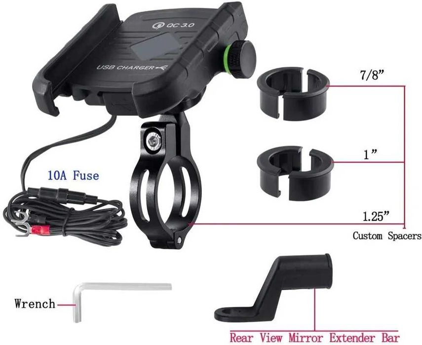 Suport moto pentru telefon Extrem Style R9 cu incarcator USB