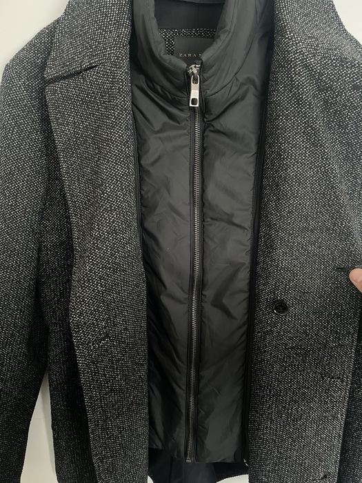 Палто Зара Zara и шуба Bershka