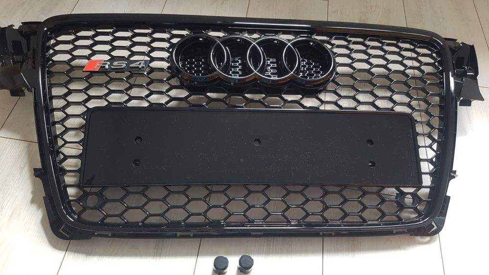 Grila-Fagure-RS4-Look-Audi-A4-B8-2008-2012-Neagra-Lucios-Premium-Noua