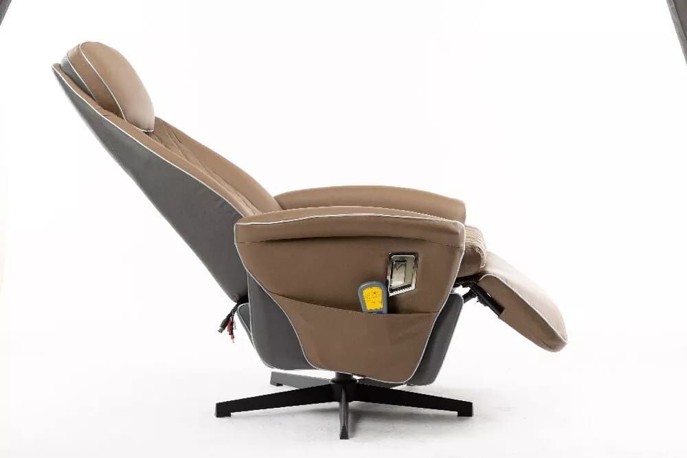 Scaun electric de masaj HWP09-HBR aspect piele maro deschis