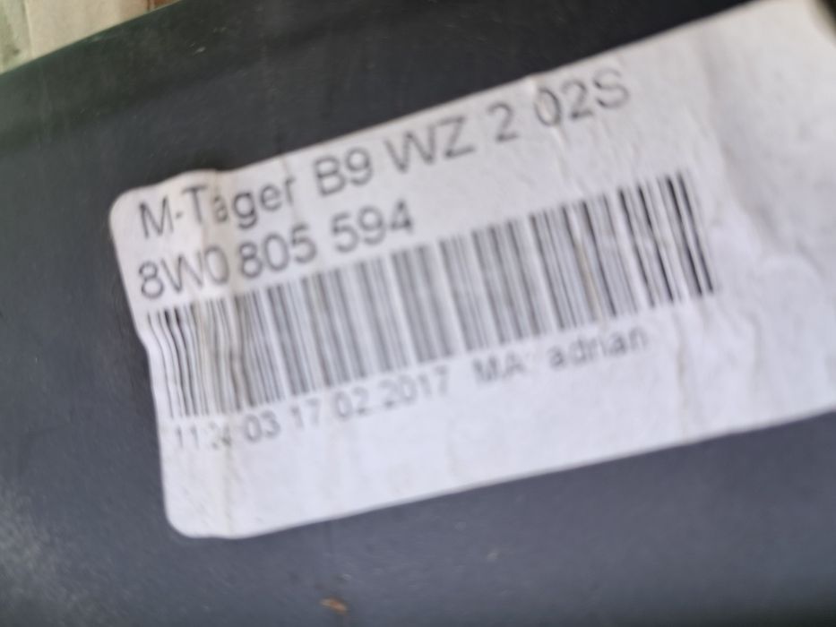 Очиларка преден панел Audi A4 B9